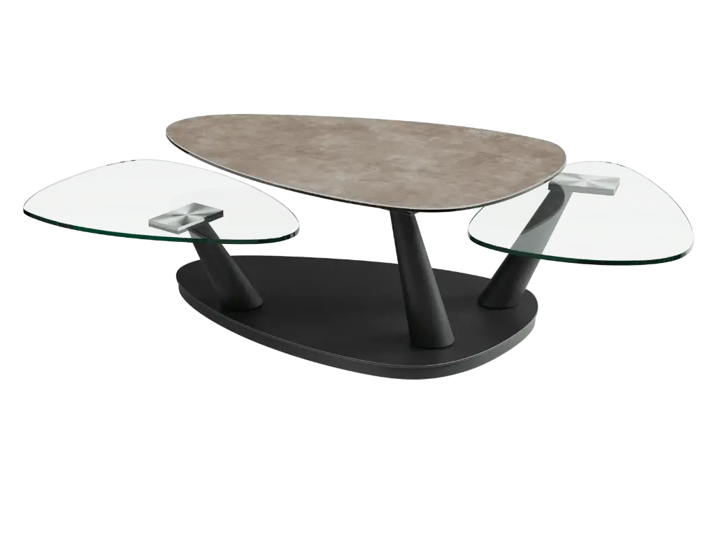 Table basse Camelia (argile / verre)