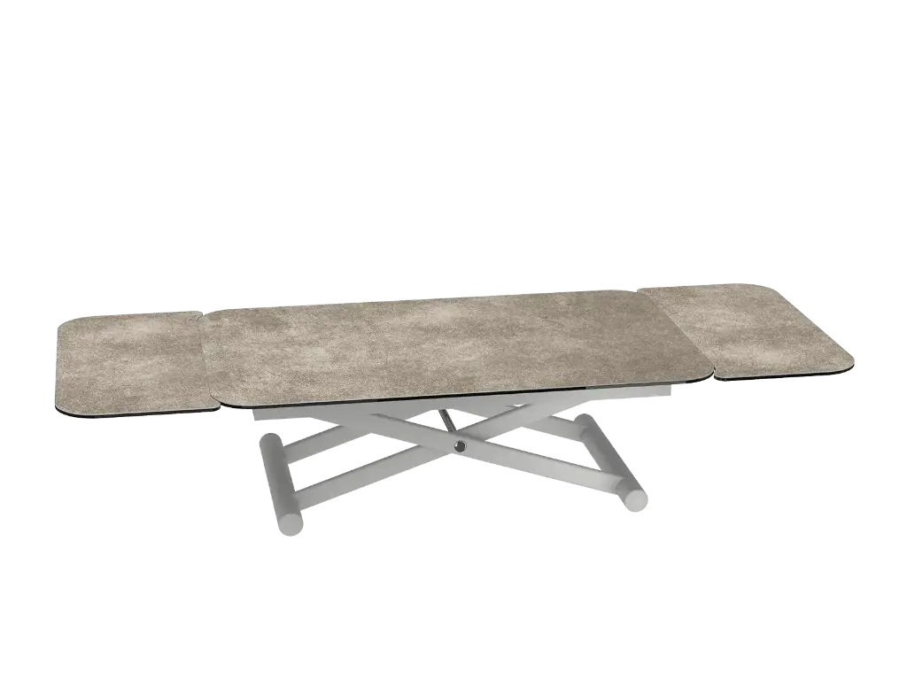 Table basse relevable Enora (Argile, gris perle)